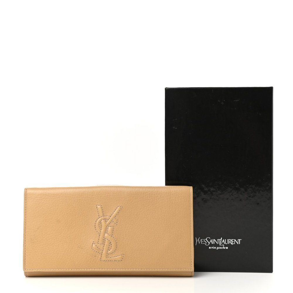 ✨SAINT LAURENT Chevre Belle De Jour Wallet With Chain Beige✨✨